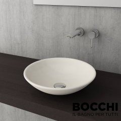 BOCCHI Venezia Çanak Lavabo, 40 cm, Parlak Bisküvi