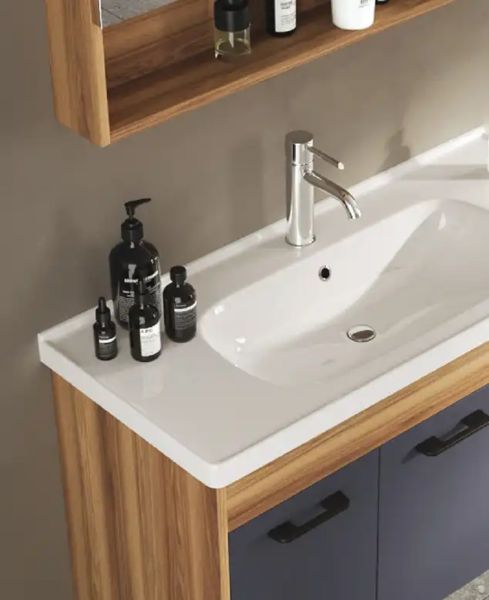 FYM Hazal 100 cm Banyo Dolabı Hazar-Antrasit