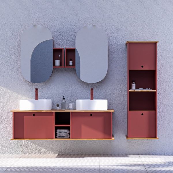 Belinza Amore 160 cm Banyo Dolabı Kiremit