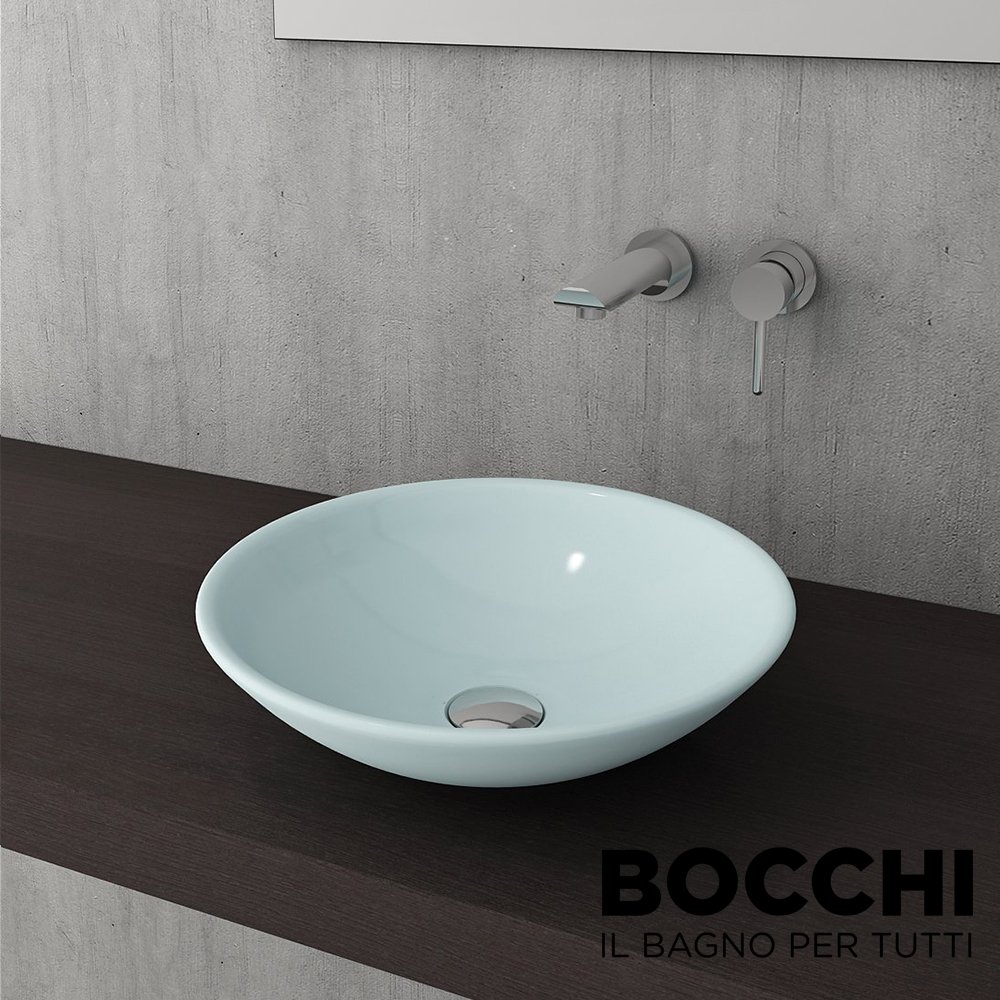 BOCCHI Venezia Çanak Lavabo, 40 cm, Mat Buz Mavi