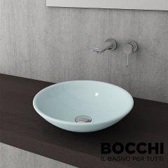 BOCCHI Venezia Çanak Lavabo, 40 cm, Mat Buz Mavi