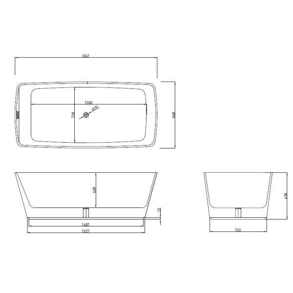 Bocchi Modena 184x87 cm Parlak Yeşil Küvet