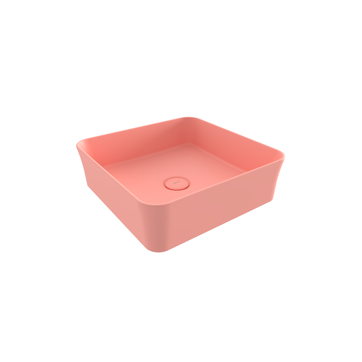 BOCCHI Slim Line Kare Tezgah Üstü Lavabo 38 cm, Mat Somon
