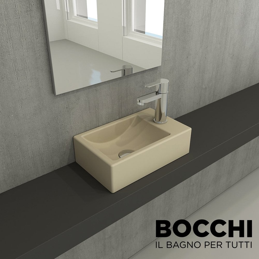 BOCCHİ Milano Dar Sağ Lavabo 37 cm Mat Yasemin