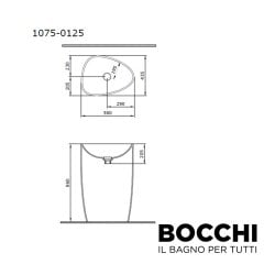 BOCCHI Etna Monoblok Lavabo, Mat Antrasit