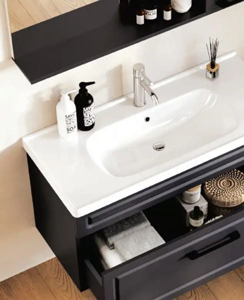 Fym Dante 100 cm Banyo Dolabı Antrasit