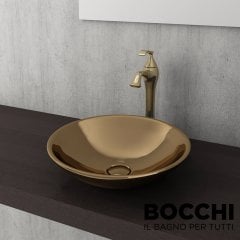 BOCCHI Venezia Çanak Lavabo, 40 cm, Parlak Altın