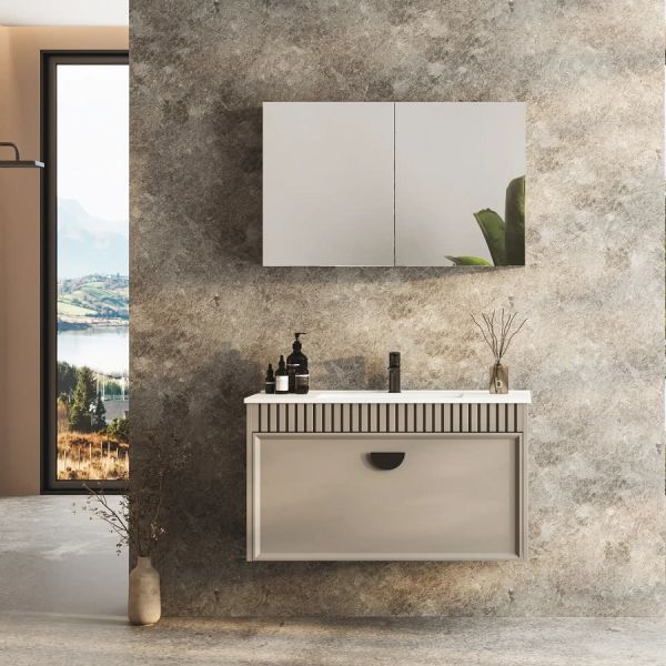 Fym Stell 100 cm Banyo Dolabı Sahra