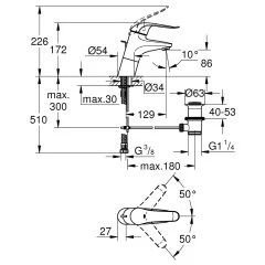 Grohe Euroeco Special Tek Kumandalı Lavabo Bataryası 1/2