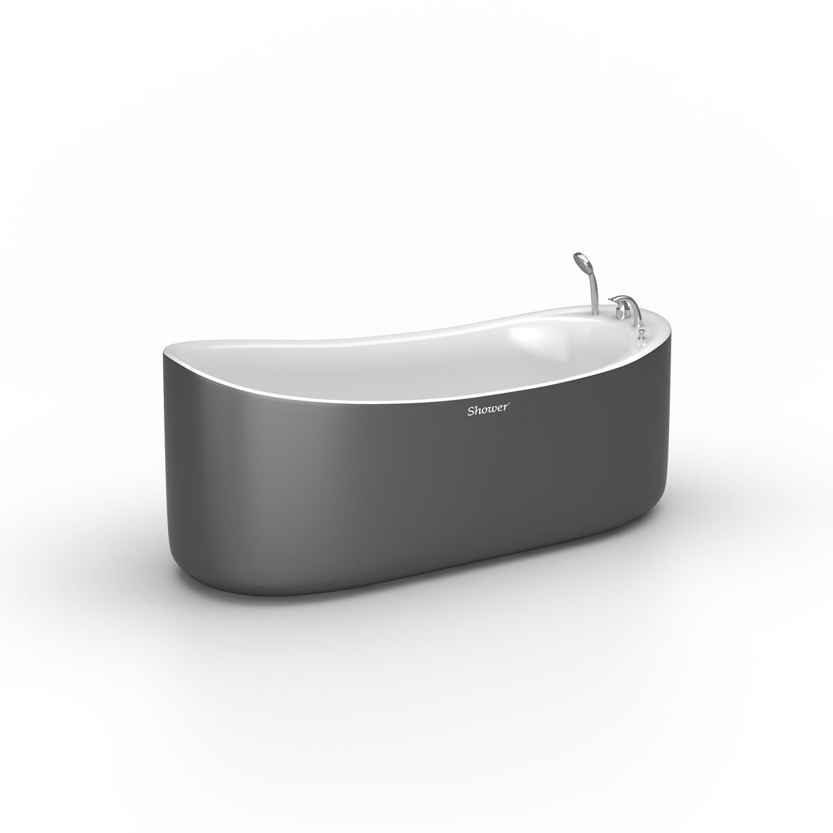 Shower Arges 72x175 cm Antrasit Özel Tasarım Küvet