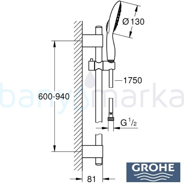 Grohe Power &Soul  Duş Seti, 4 Fonksiyonlu