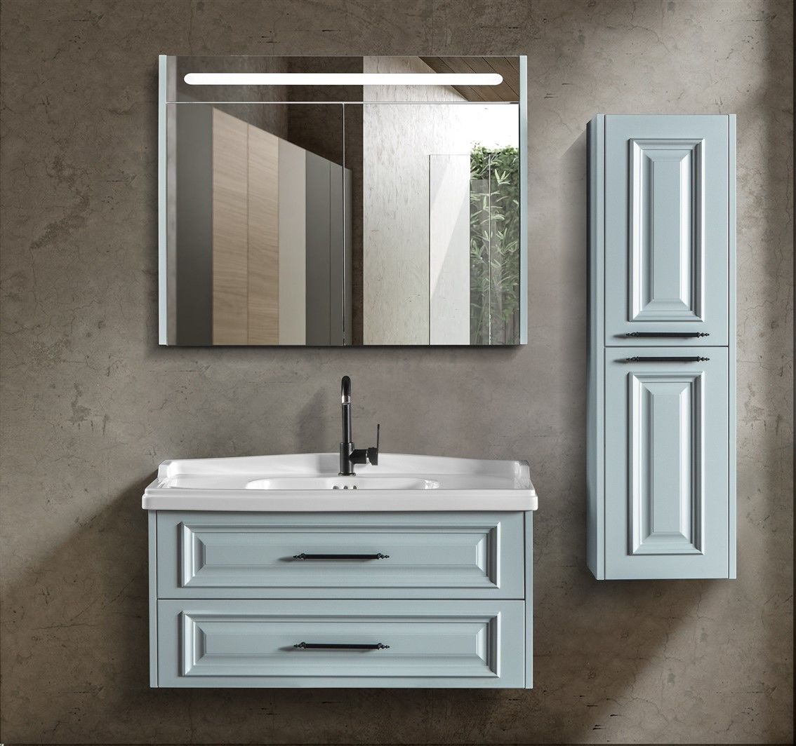 Bagnora Fora 100 cm Gri Banyo Dolabı