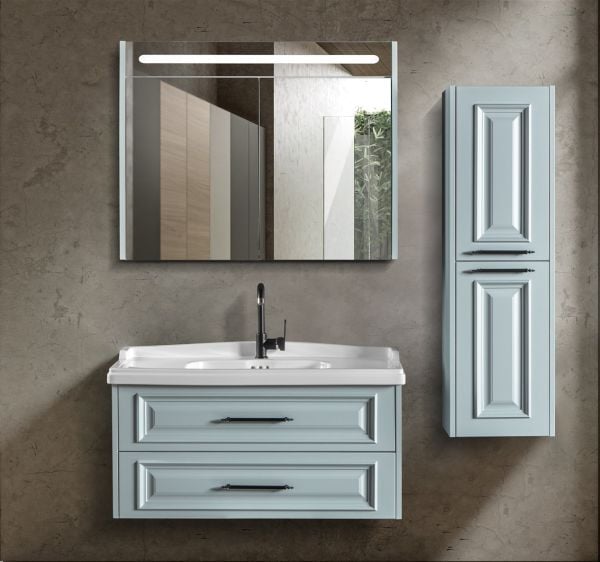 Bagnora Fora 100 cm Gri Banyo Dolabı