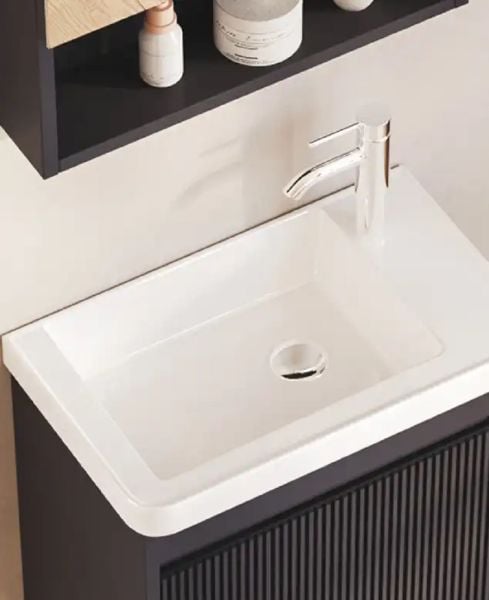 Fym Alaçatı 60 cm Banyo Dolabı Antrasit