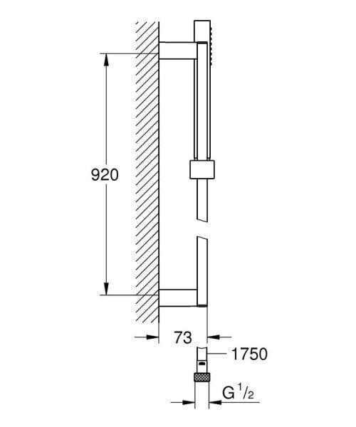 Grohe  Euphoria Cube Stick Sürgülü Duş Seti,