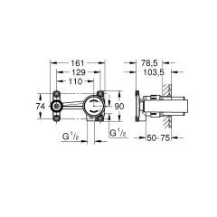 Grohe Joystick Batarya 1/2 İç Gövde