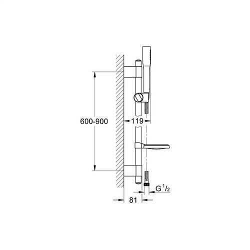 Grohe  Euphoria Stick Sürgülü Duş Seti