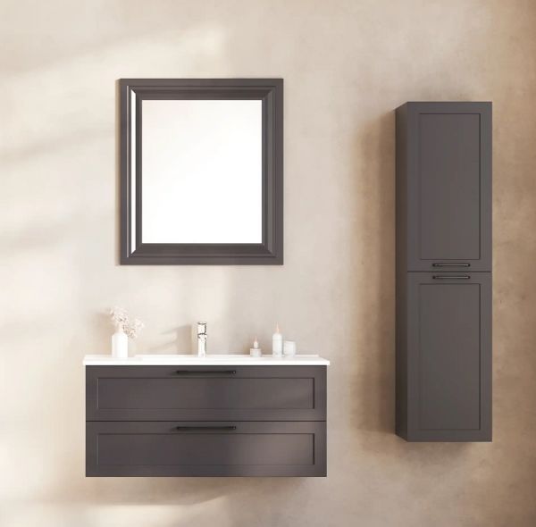 Fym Lotus 100 cm Banyo Dolabı Antrasit