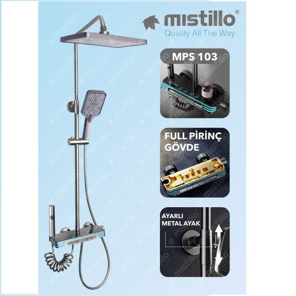 Mistillo Piyano Robot Duş Seti