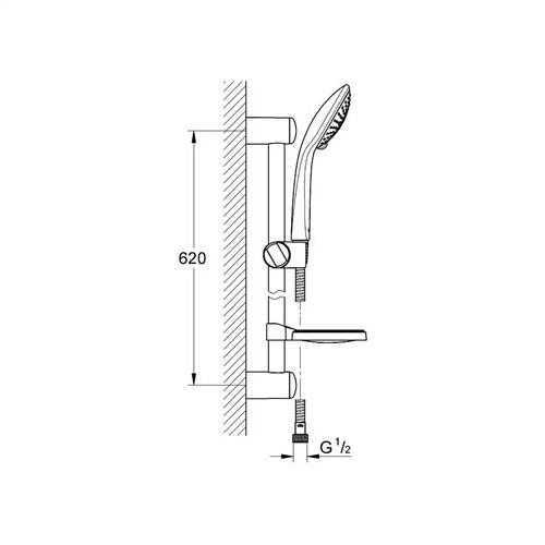 Grohe  Euphoria Sürgülü Duş Seti, 3 Fonksiyonlu