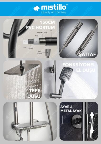 Mistillo Piyano Robot Duş Seti MPS106