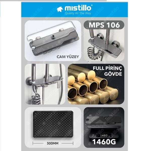 Mistillo Piyano Robot Duş Seti MPS106