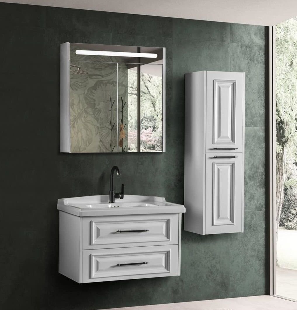 Bagnora Fora 80 cm Beyaz Banyo Dolabı