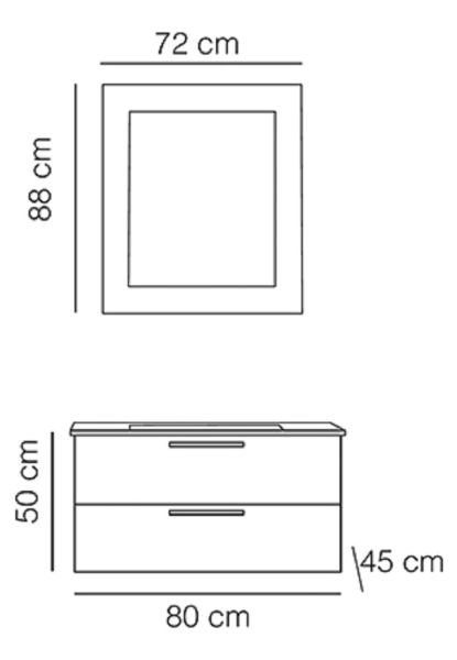 Fym Lotus 80 cm Banyo Dolabı Beyaz