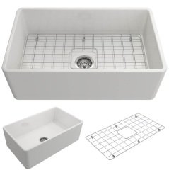 BOCCHİ Lavello Mutfak Eviyesi 76 cm Parlak Beyaz