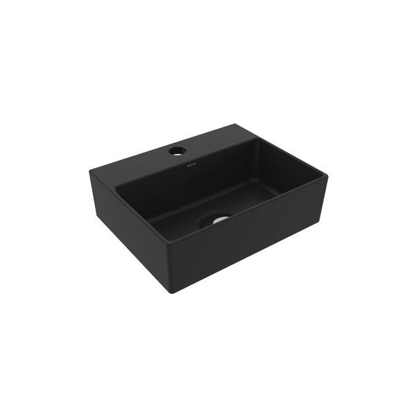 BOCCHI Slim Line Dikdörtgen Tezgah Üstü Lavabo 30 cm, Mat Siyah