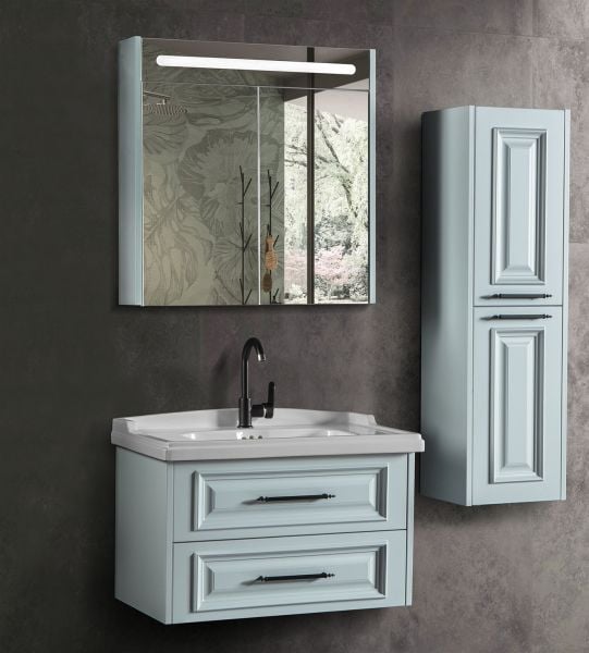 Bagnora Fora 80 cm Gri Banyo Dolabı