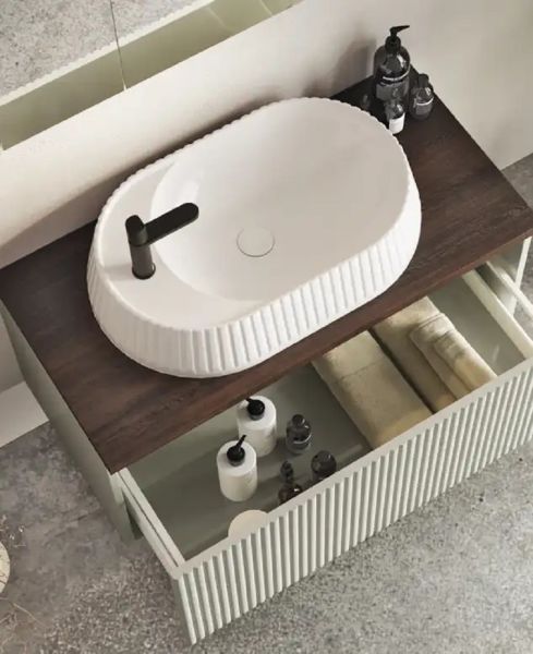 Fym Elvina 100 cm Banyo Dolabı Sahara