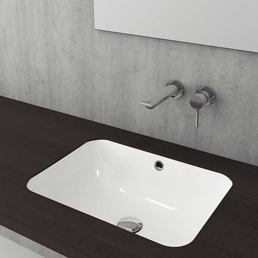 BOCCHİ Scala Tezgahaltı Lavabo 55 cm Parlak Beyaz