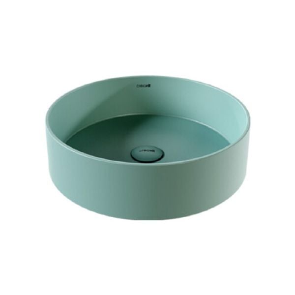 CREAVİT Loop Yuvarlak Çanak Lavabo 45 cm Nil Yeşili