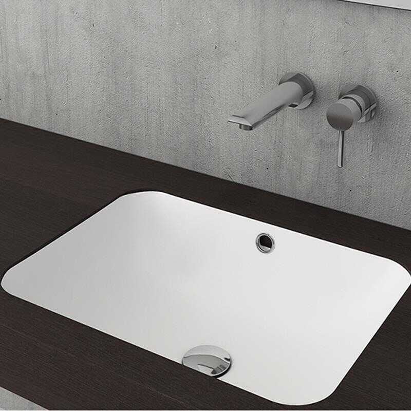 BOCCHİ Scala Tezgahaltı Lavabo 55 cm Mat Beyaz