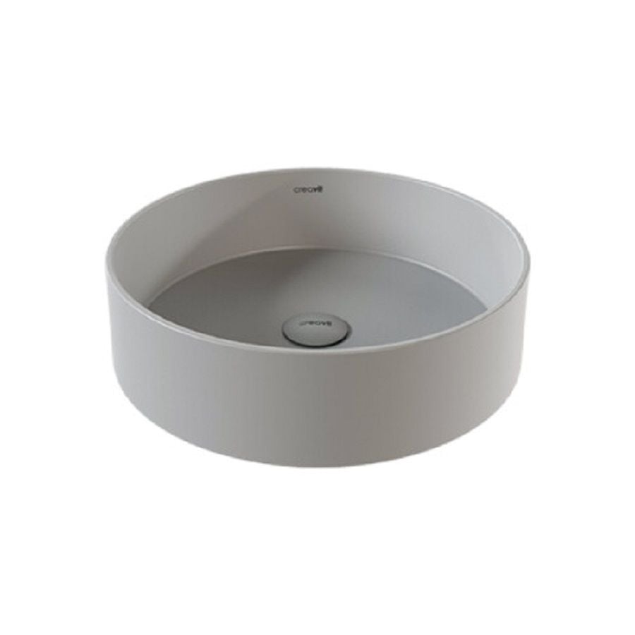 CREAVİT Loop Yuvarlak Çanak Lavabo 45 cm Cool Grey