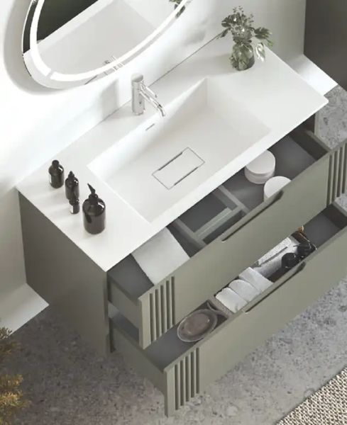 Fym Stella 100 cm Banyo Dolabı Sandy Yeşil