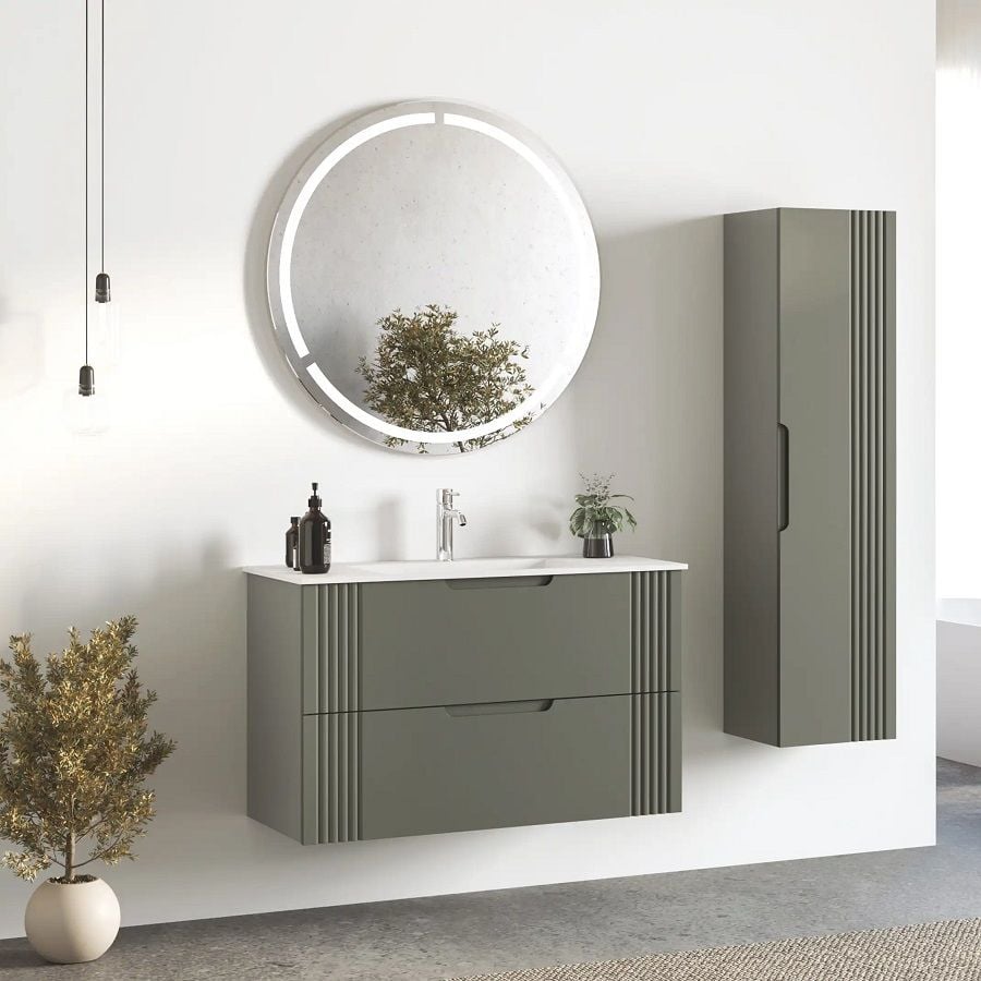 Fym Stella 100 cm Banyo Dolabı Sandy Yeşil