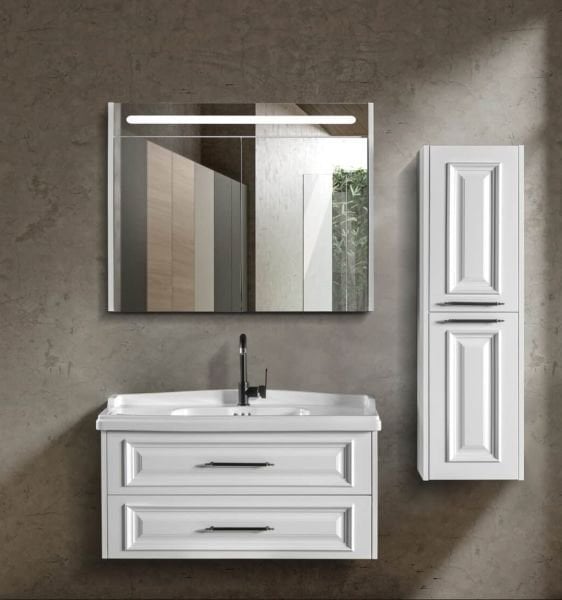 Bagnora Fora 100 cm Beyaz Banyo Dolabı