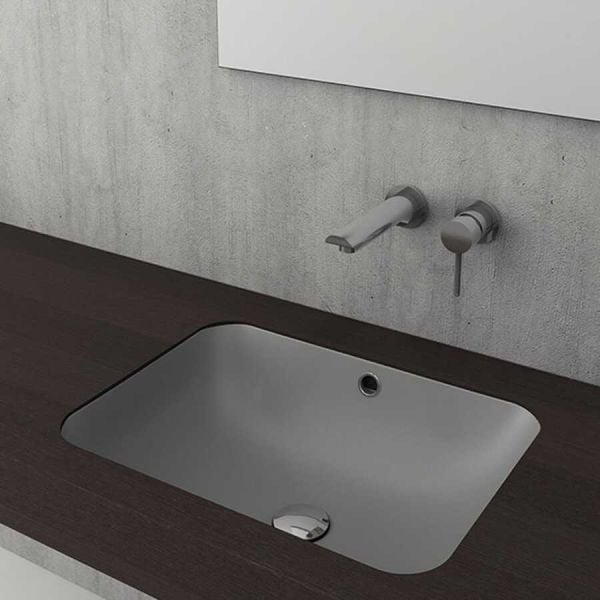 BOCCHİ Scala Tezgahaltı Lavabo 55 cm Mat Gri