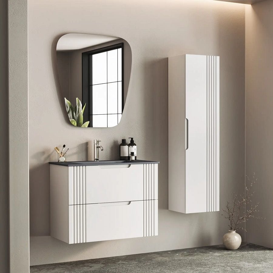 Fym Stella 80 cm Banyo Dolabı Sandy Gri