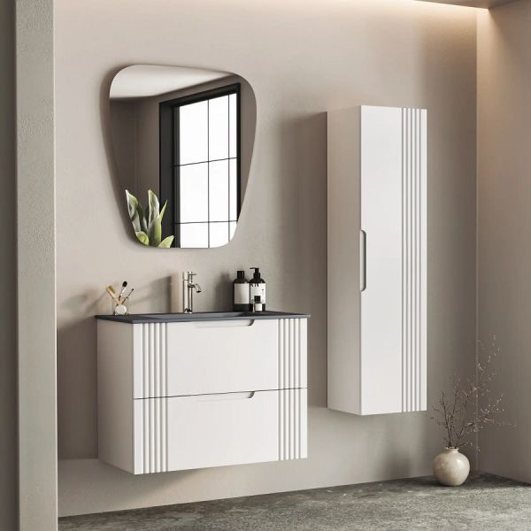Fym Stella 80 cm Banyo Dolabı Sandy Gri