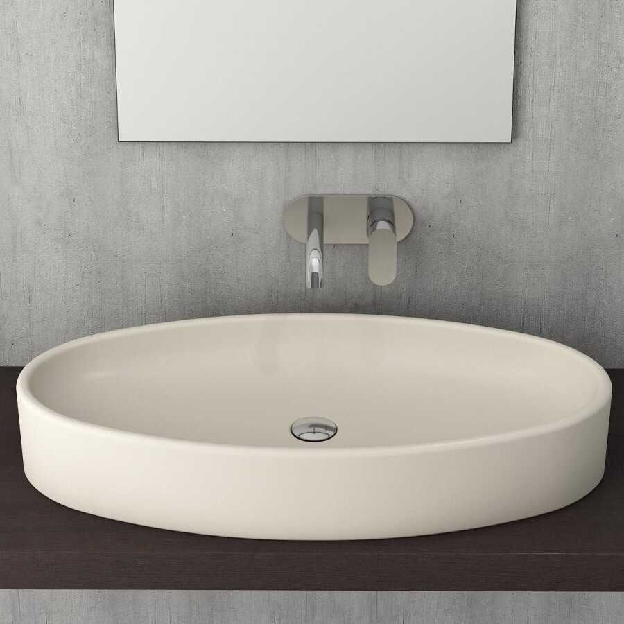 BOCCHI Vessel Elips Çanak Lavabo, 85 cm, Mat Yasemin