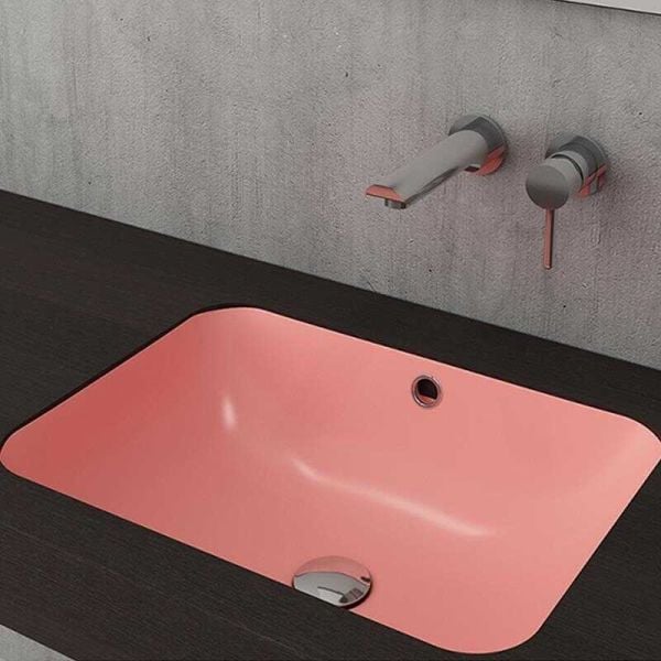 BOCCHİ Scala Tezgahaltı Lavabo 55 cm Mat Somon