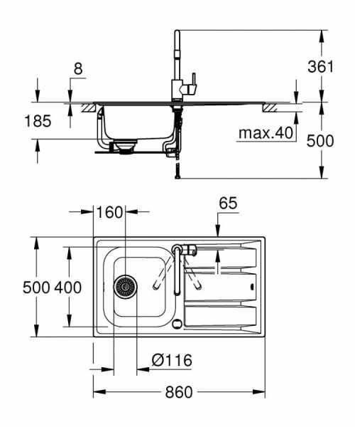 Grohe Concetto El Duşlu Mutfak Bataryası Ve Eviye Seti