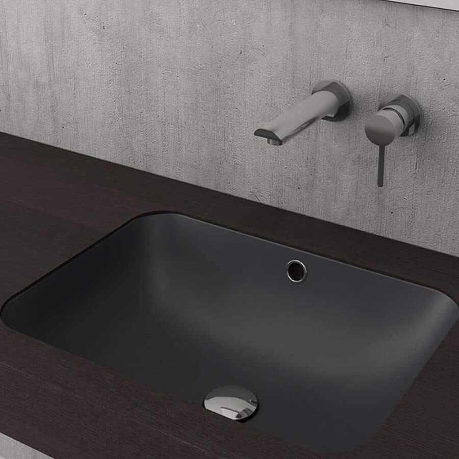 BOCCHİ Scala Tezgahaltı Lavabo 55 cm Mat Antrasit