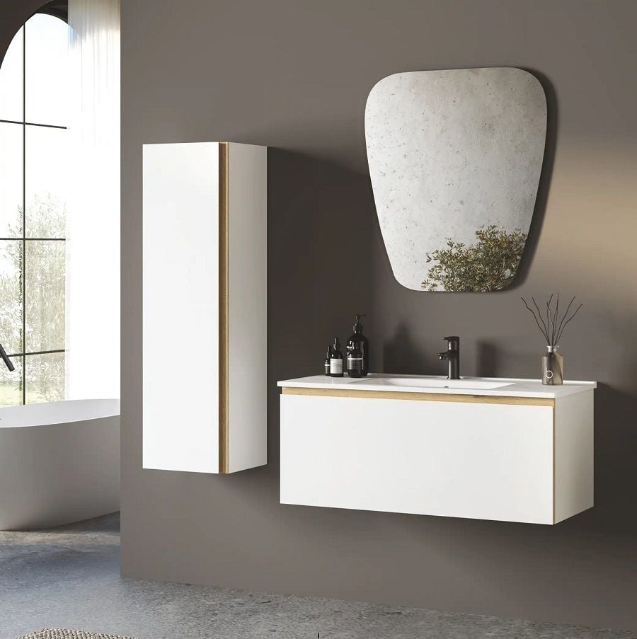 Fym Terra 100 cm Banyo Dolabı Beyaz