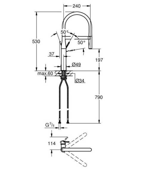 Grohe Essence New Eviye Bataryası Kırmızı