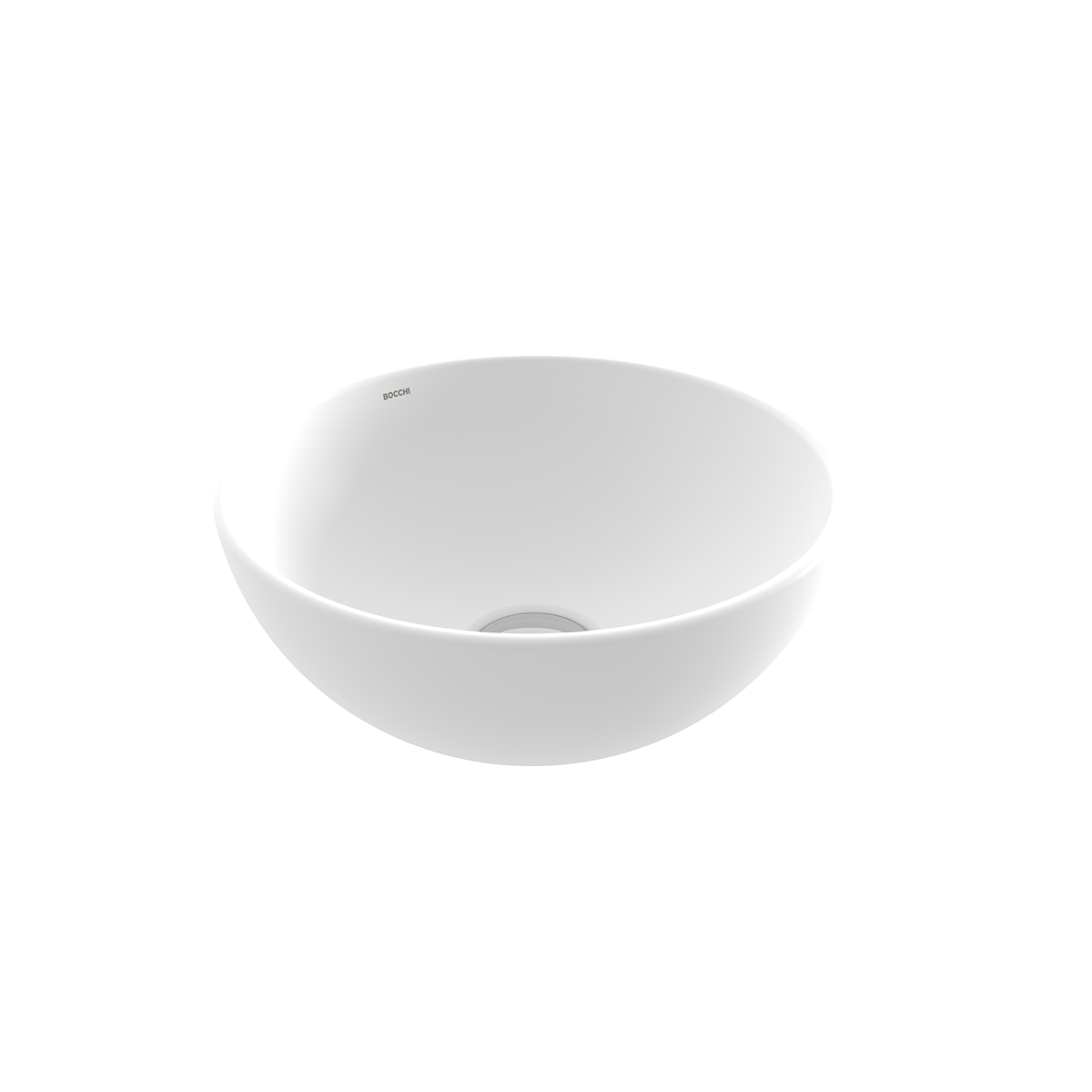 BOCCHI Sottile Slim Line Yuvarlak Mini Lavabo 26 cm, Mat Beyaz