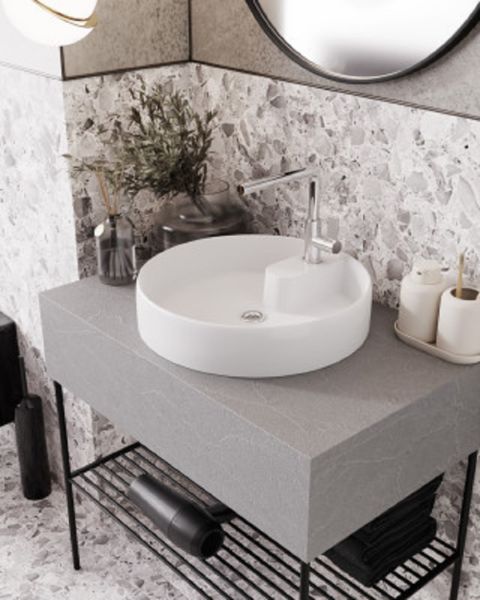 Karen Rock 80 cm Bulut Gri Banyo Dolabı
